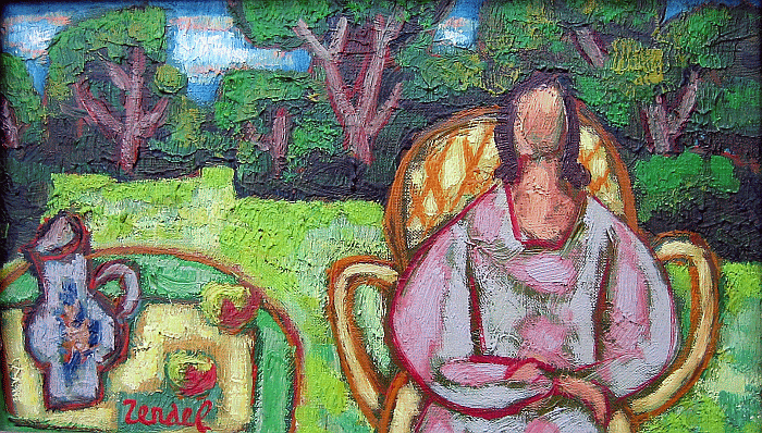 Femme au jardin